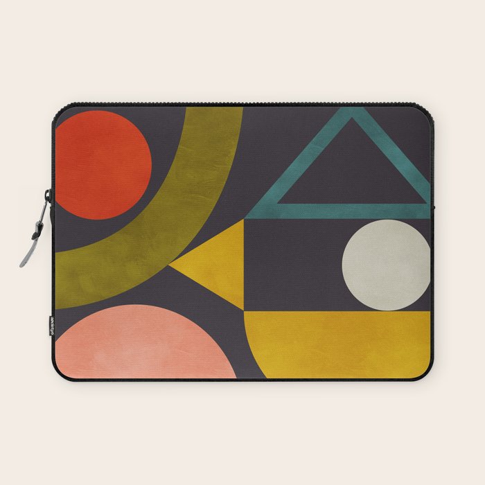 mid century bauhaus geometry abstract 2020 Laptop Sleeve Gallery Image 1
