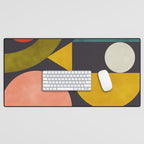mid century bauhaus geometry abstract 2020 Desk Mat Gallery Image 1
