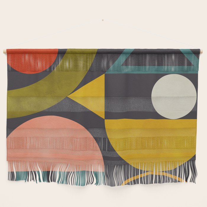 mid century bauhaus geometry abstract 2020 Wall Hanging Gallery Image 1