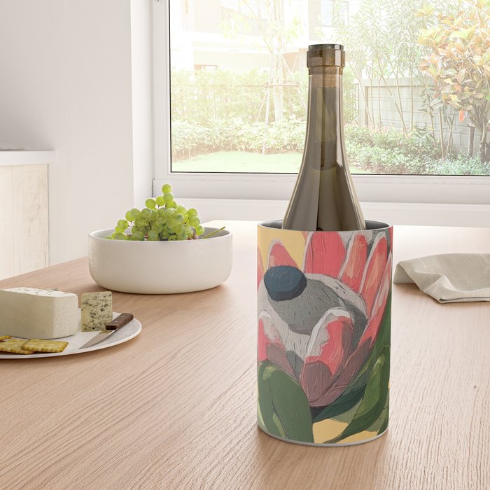 Protea Bloom with Sage Leaves Wine Chiller Gallery Image 4