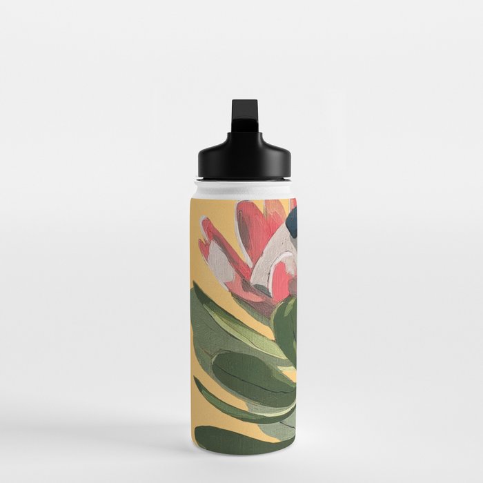 Protea Bloom with Sage Leaves Water Bottle Gallery Image 3