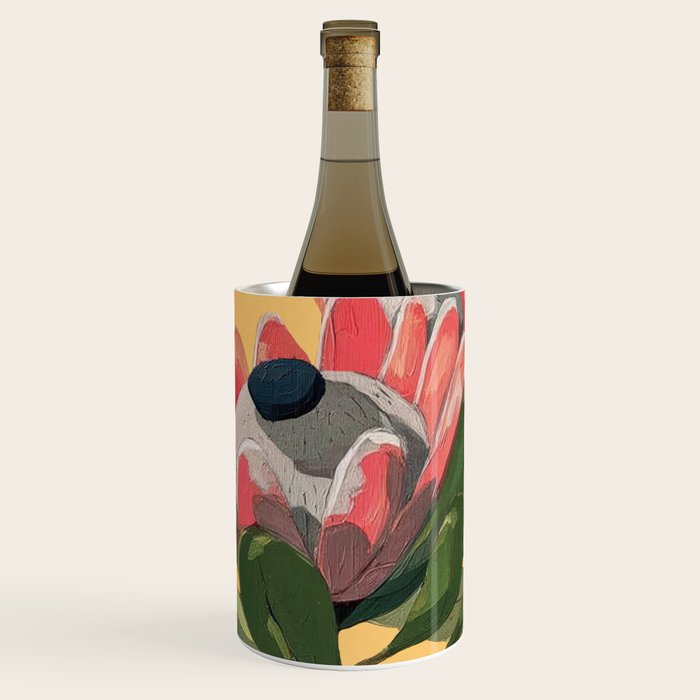 Protea Bloom with Sage Leaves Wine Chiller Gallery Image 1