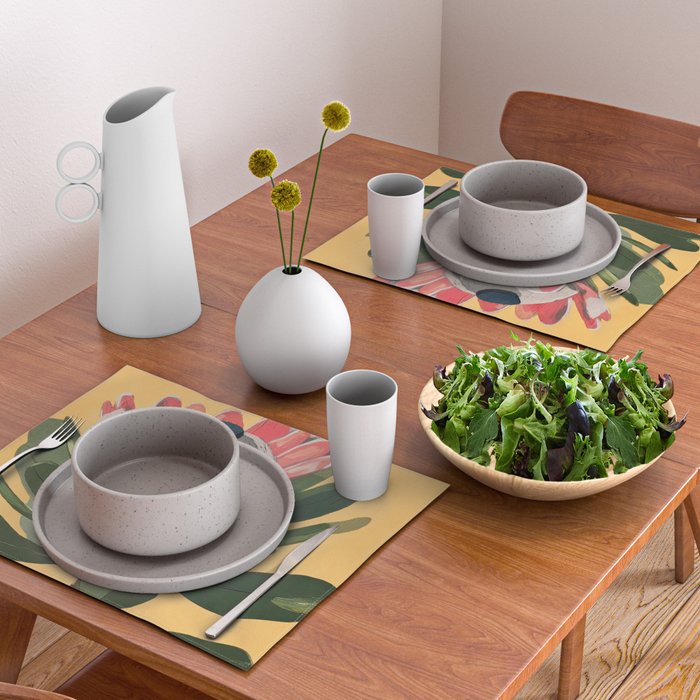 Protea Bloom with Sage Leaves Placemat Gallery Image 2