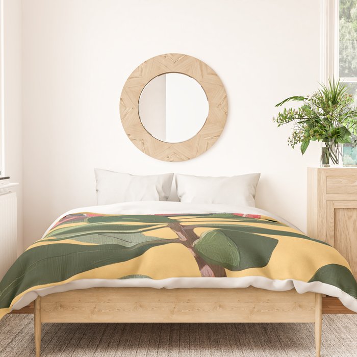 Protea Bloom with Sage Leaves Duvet Cover Gallery Image 3