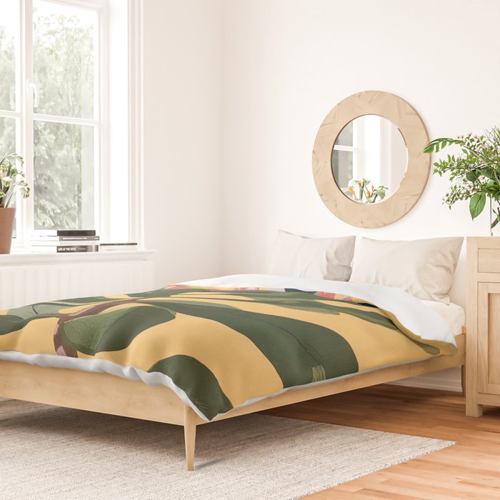 Protea Bloom with Sage Leaves Duvet Cover Gallery Image 2