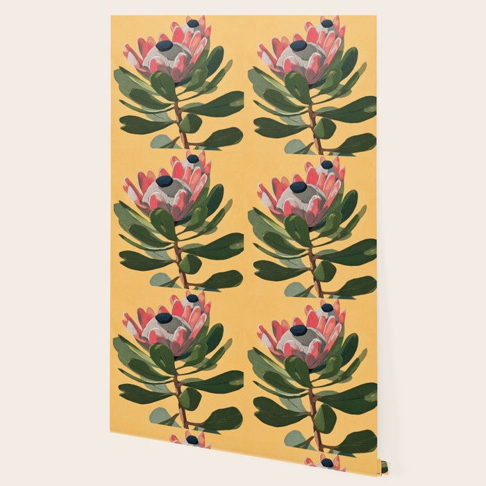 Protea Bloom with Sage Leaves Wallpaper Gallery Image 2