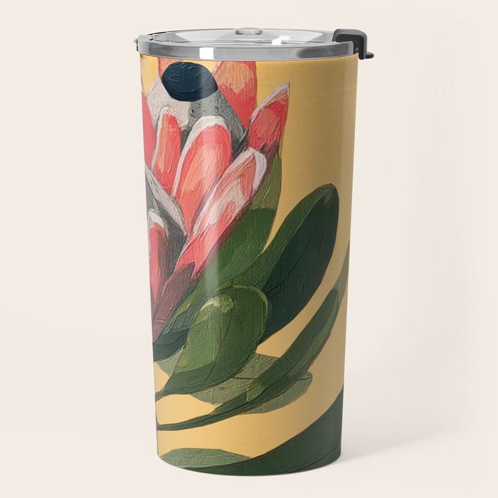 Protea Bloom with Sage Leaves Travel Mug Gallery Image 2