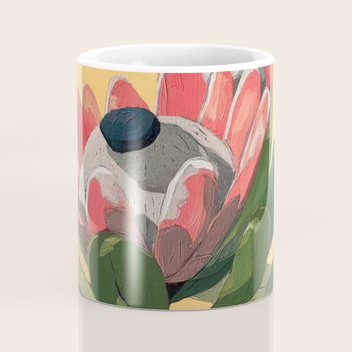 Protea Bloom with Sage Leaves Coffee Mug Gallery Image 4