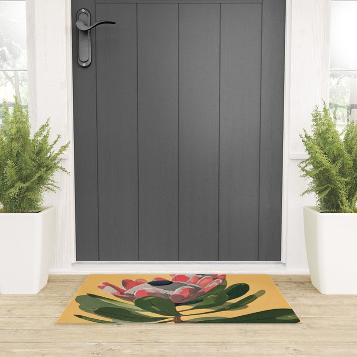 Protea Bloom with Sage Leaves Welcome Mat Gallery Image 3