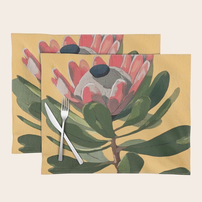 Protea Bloom with Sage Leaves Placemat Gallery Image 1