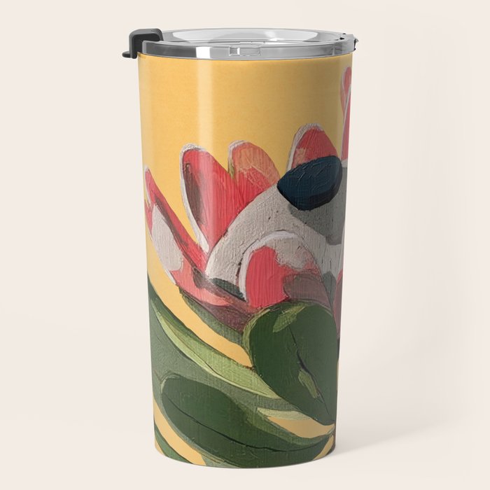 Protea Bloom with Sage Leaves Travel Mug Gallery Image 3