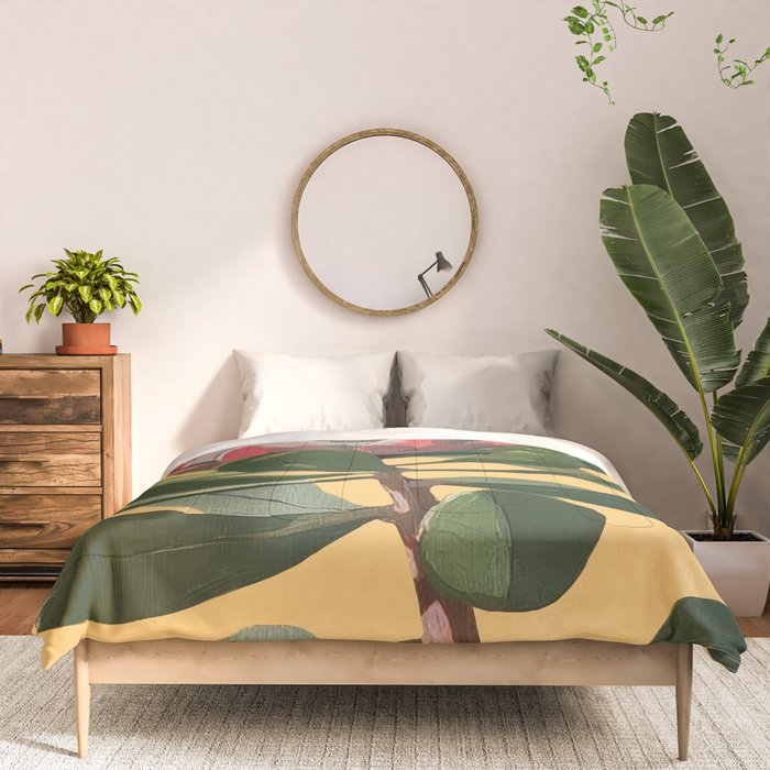 Protea Bloom with Sage Leaves Comforter Gallery Image 3