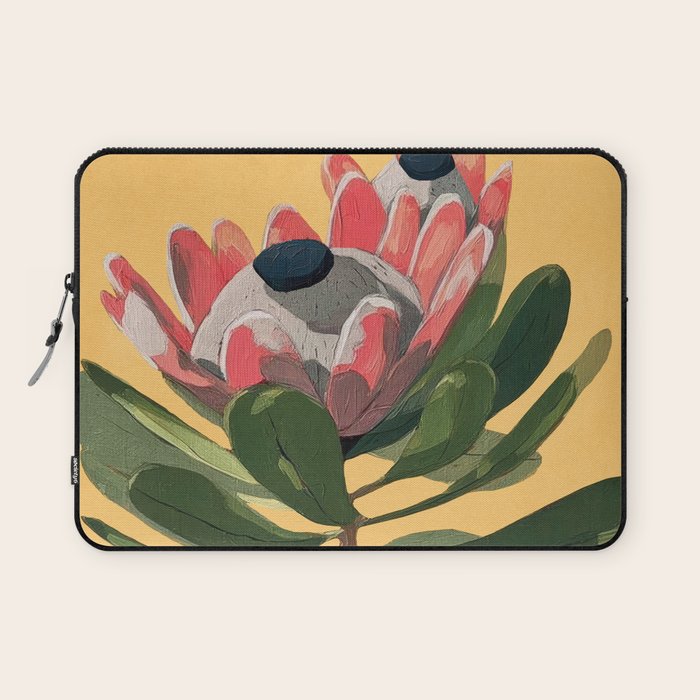 Protea Bloom with Sage Leaves Laptop Sleeve Gallery Image 1