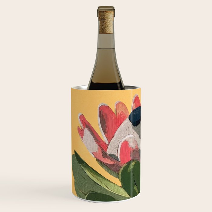 Protea Bloom with Sage Leaves Wine Chiller Gallery Image 2