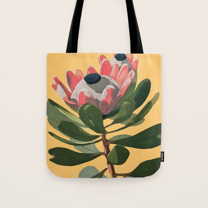 Protea Bloom with Sage Leaves Tote Bag Gallery Image 1