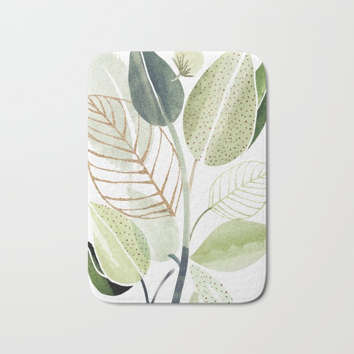 Botanical Collage Bath Mat Gallery Image 1
