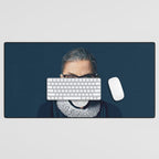 Ruth Bader Ginsburg Blowing White Bubble gum Desk Mat Gallery Image 1