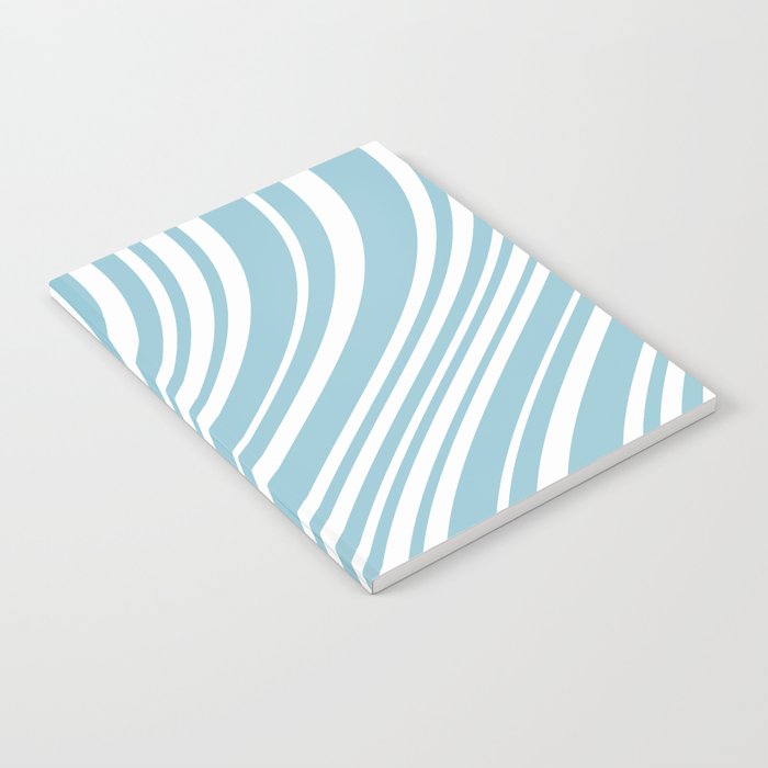 Wavy Stripes XXXV - Sky Blue Notebook Gallery Image 2