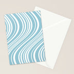 Wavy Stripes XXXV - Sky Blue Stationery Card Gallery Image 2