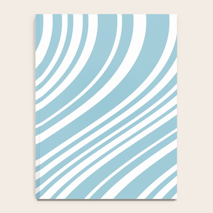 Wavy Stripes XXXV - Sky Blue Notebook Gallery Image 4