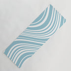 Wavy Stripes XXXV - Sky Blue Yoga Mat Gallery Image 1