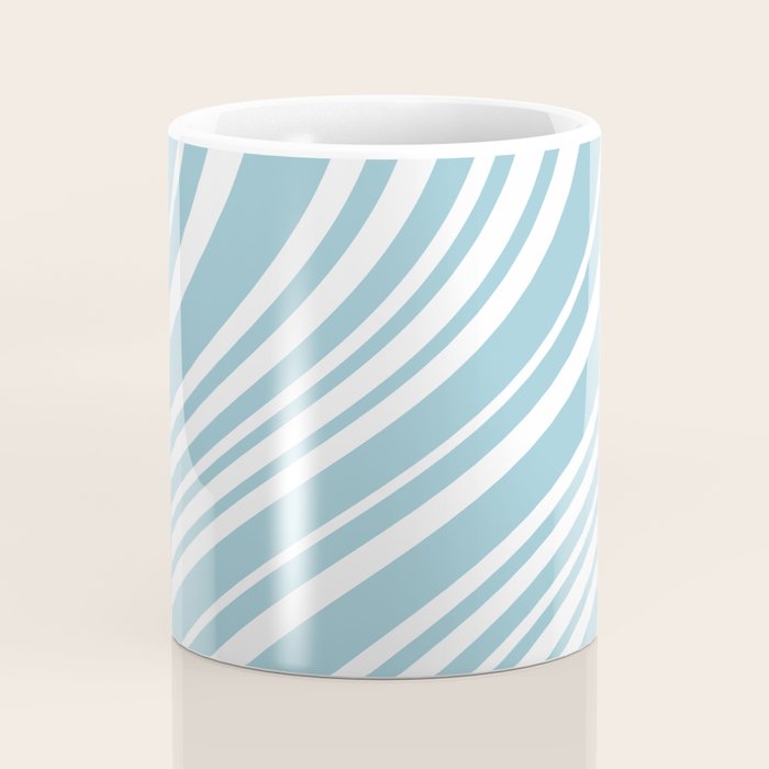 Wavy Stripes XXXV - Sky Blue Coffee Mug Gallery Image 4