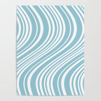 Wavy Stripes XXXV - Sky Blue Poster Gallery Image 4