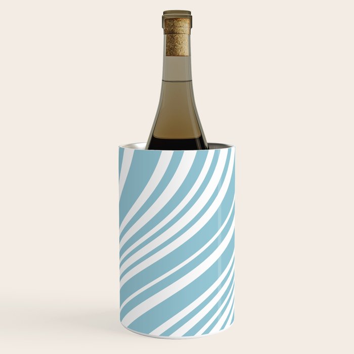Wavy Stripes XXXV - Sky Blue Wine Chiller Gallery Image 1