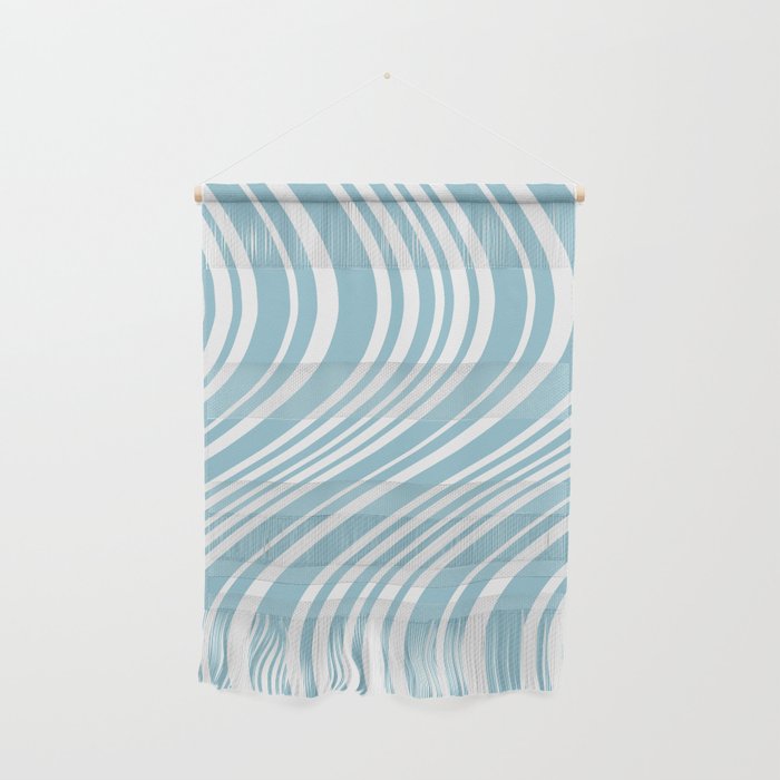 Wavy Stripes XXXV - Sky Blue Wall Hanging Gallery Image 1