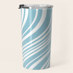 Wavy Stripes XXXV - Sky Blue Travel Mug Gallery Image 3