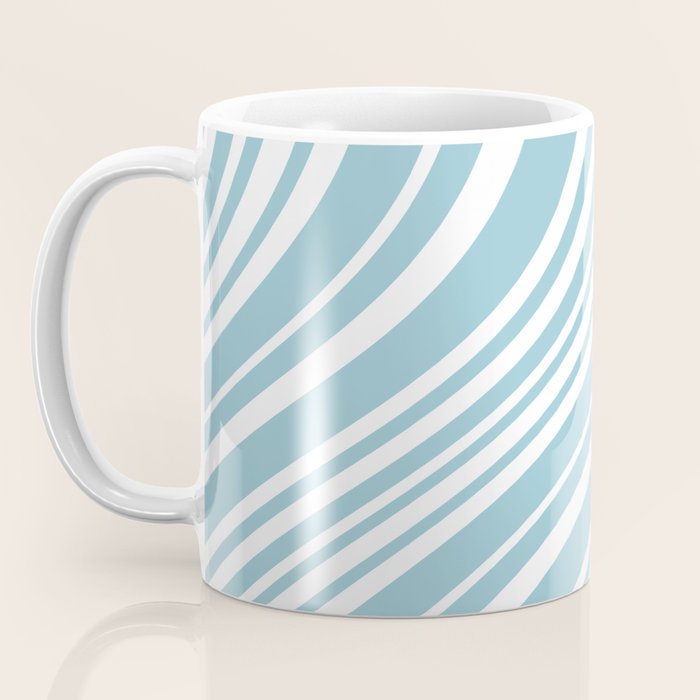 Wavy Stripes XXXV - Sky Blue Coffee Mug Gallery Image 3