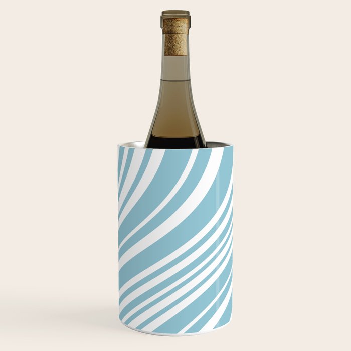 Wavy Stripes XXXV - Sky Blue Wine Chiller Gallery Image 2