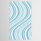 Wavy Stripes XXXV - Sky Blue Tablecloth Gallery Image 2