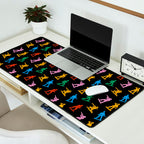 Colorful toy soldier doodle art pattern Desk Mat Gallery Image 2