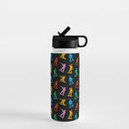 Colorful toy soldier doodle art pattern Water Bottle Gallery Image 1