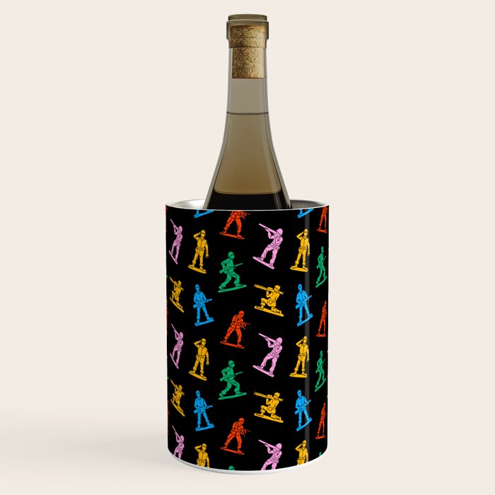 Colorful toy soldier doodle art pattern Wine Chiller Gallery Image 2