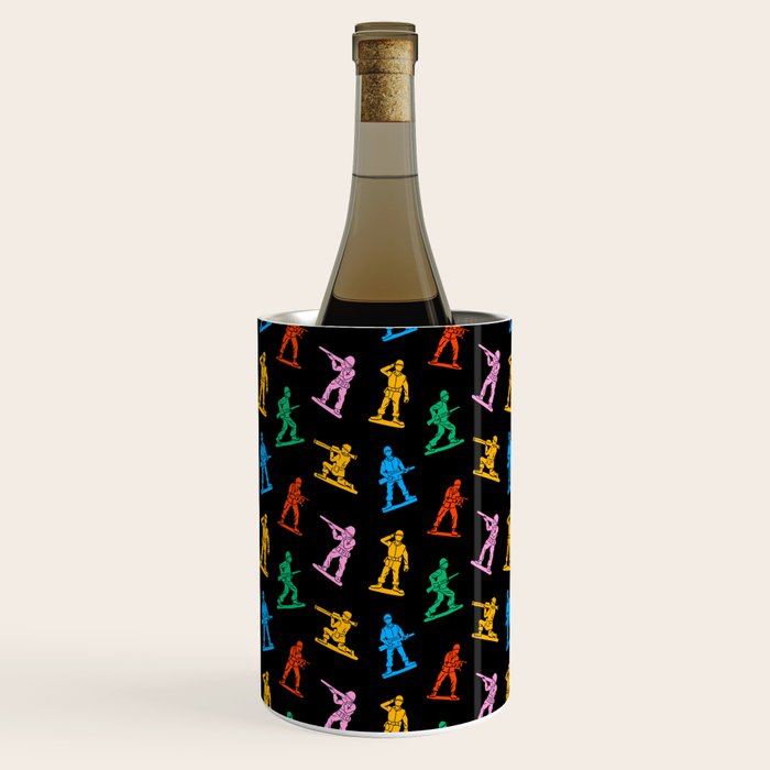 Colorful toy soldier doodle art pattern Wine Chiller Gallery Image 3