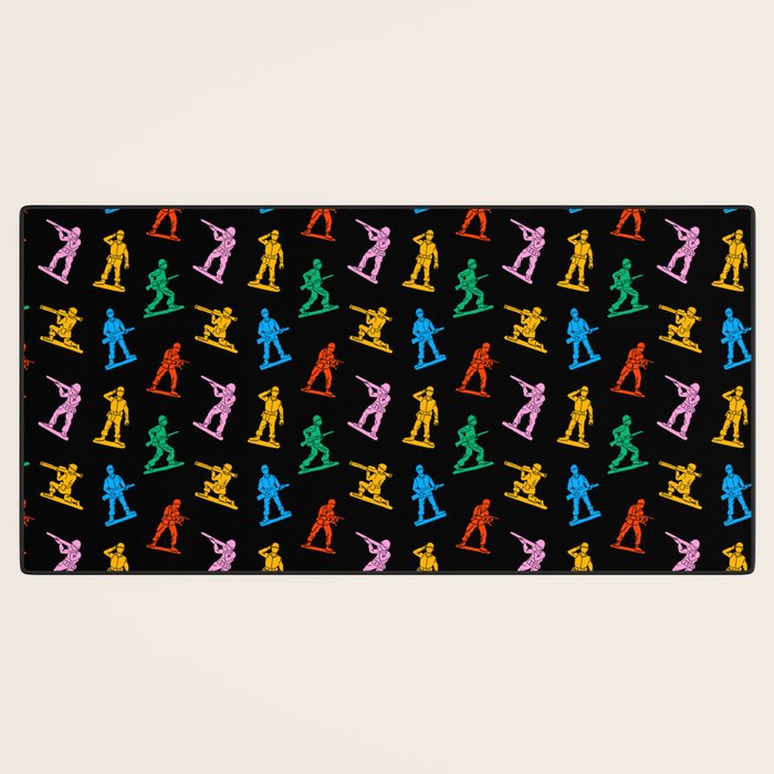 Colorful toy soldier doodle art pattern Desk Mat Gallery Image 3