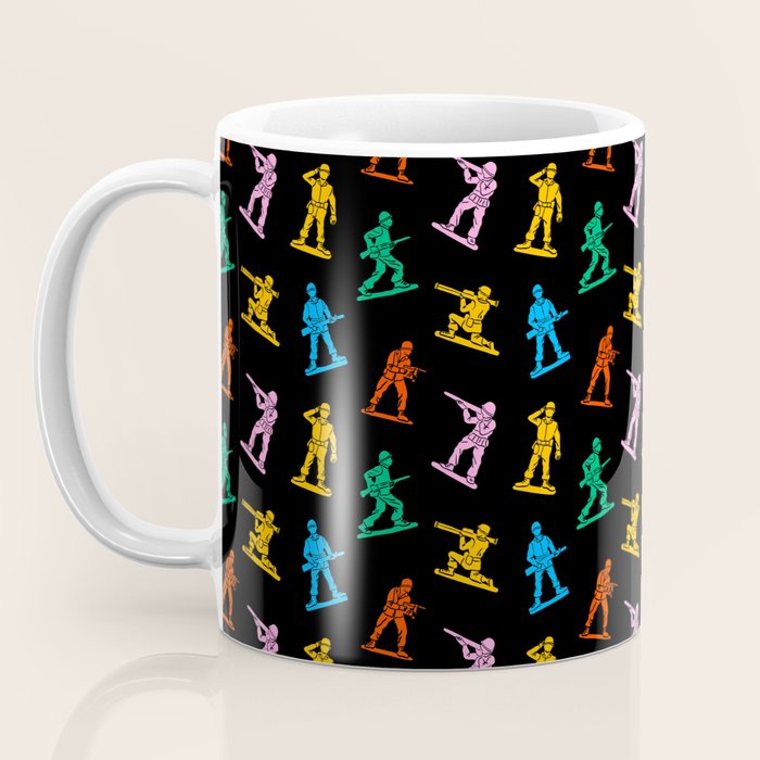 Colorful toy soldier doodle art pattern Coffee Mug Gallery Image 3