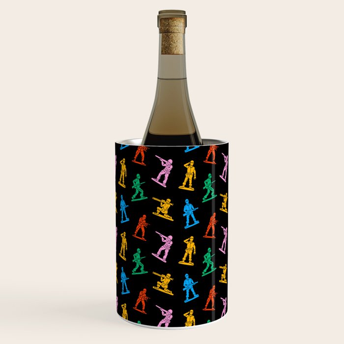 Colorful toy soldier doodle art pattern Wine Chiller Gallery Image 1