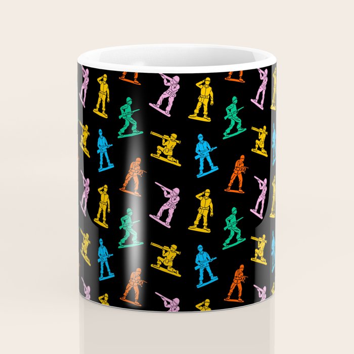 Colorful toy soldier doodle art pattern Coffee Mug Gallery Image 4