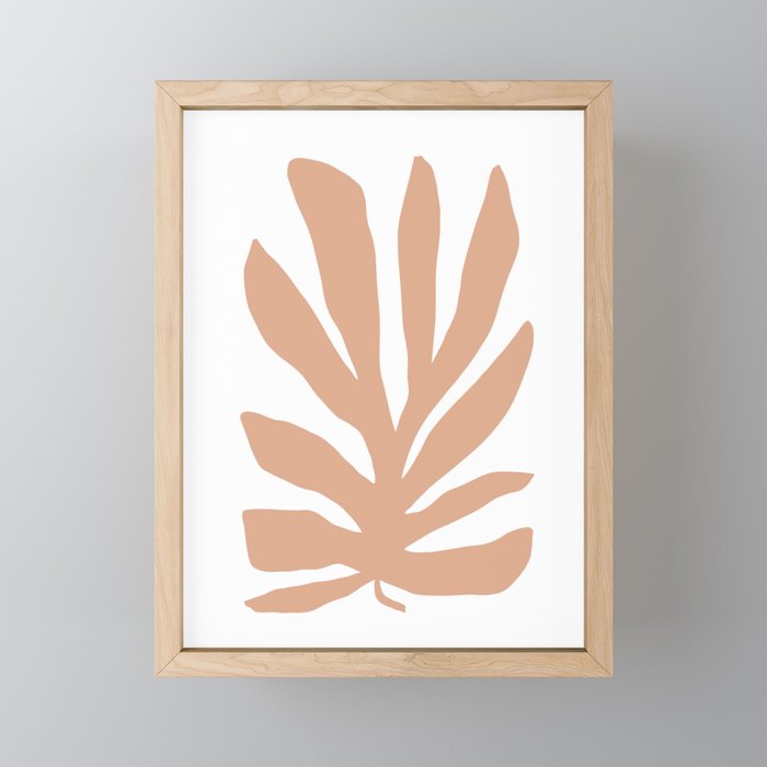 Coral Matisse cutout Mini Art Print Gallery Image 1