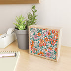 Posey - pink, orange, and teal Mini Art Print Gallery Image 2