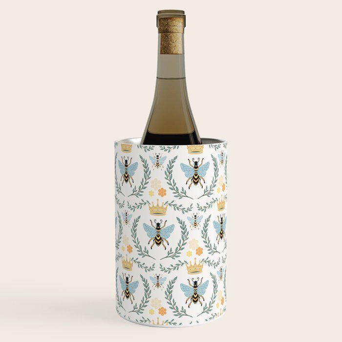 Queen Bee with Gold Crown and Laurel Frame Wine Chiller Gallery Image 3