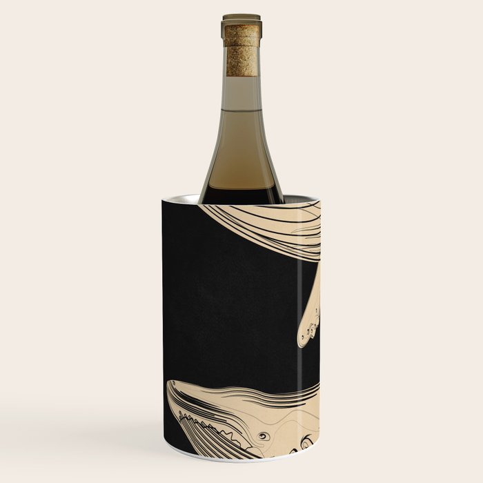 Modern Minimalist Abstract Whales 3 Wine Chiller Gallery Image 2