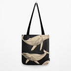 Modern Minimalist Abstract Whales 3 Tote Bag Gallery Image 2