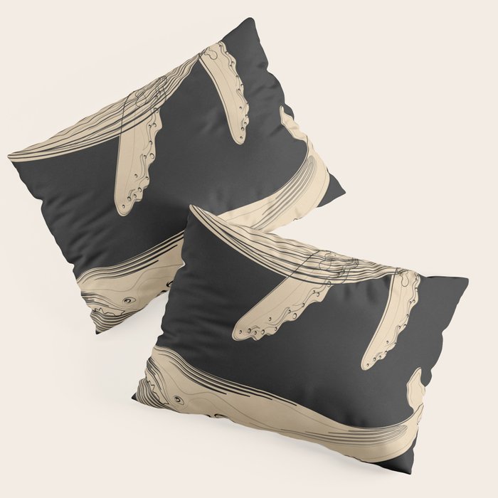 Modern Minimalist Abstract Whales 3 Pillow Sham Gallery Image 1
