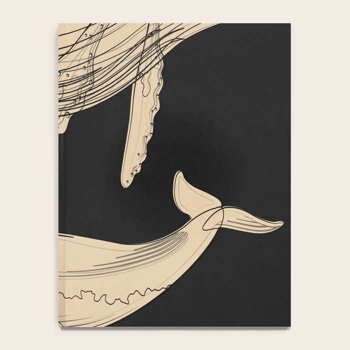 Modern Minimalist Abstract Whales 3 Notebook Gallery Image 4