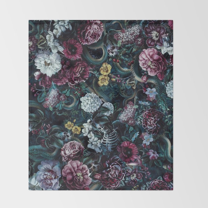 Skulls and Snake II Throw Blanket Gallery Image 2