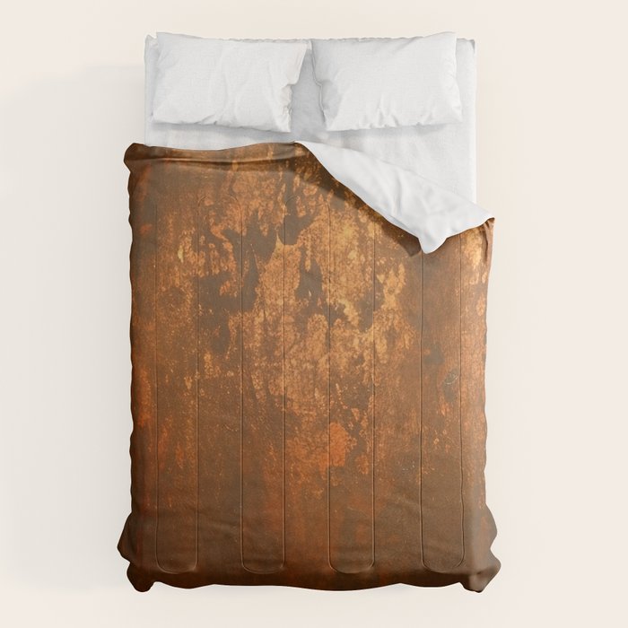 Earthy Rust Copper and Bronze Japandi Art Comforter Gallery Image 6